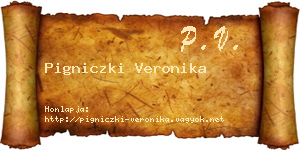 Pigniczki Veronika névjegykártya