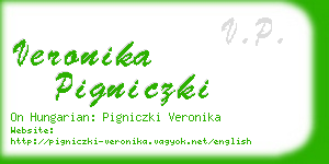 veronika pigniczki business card